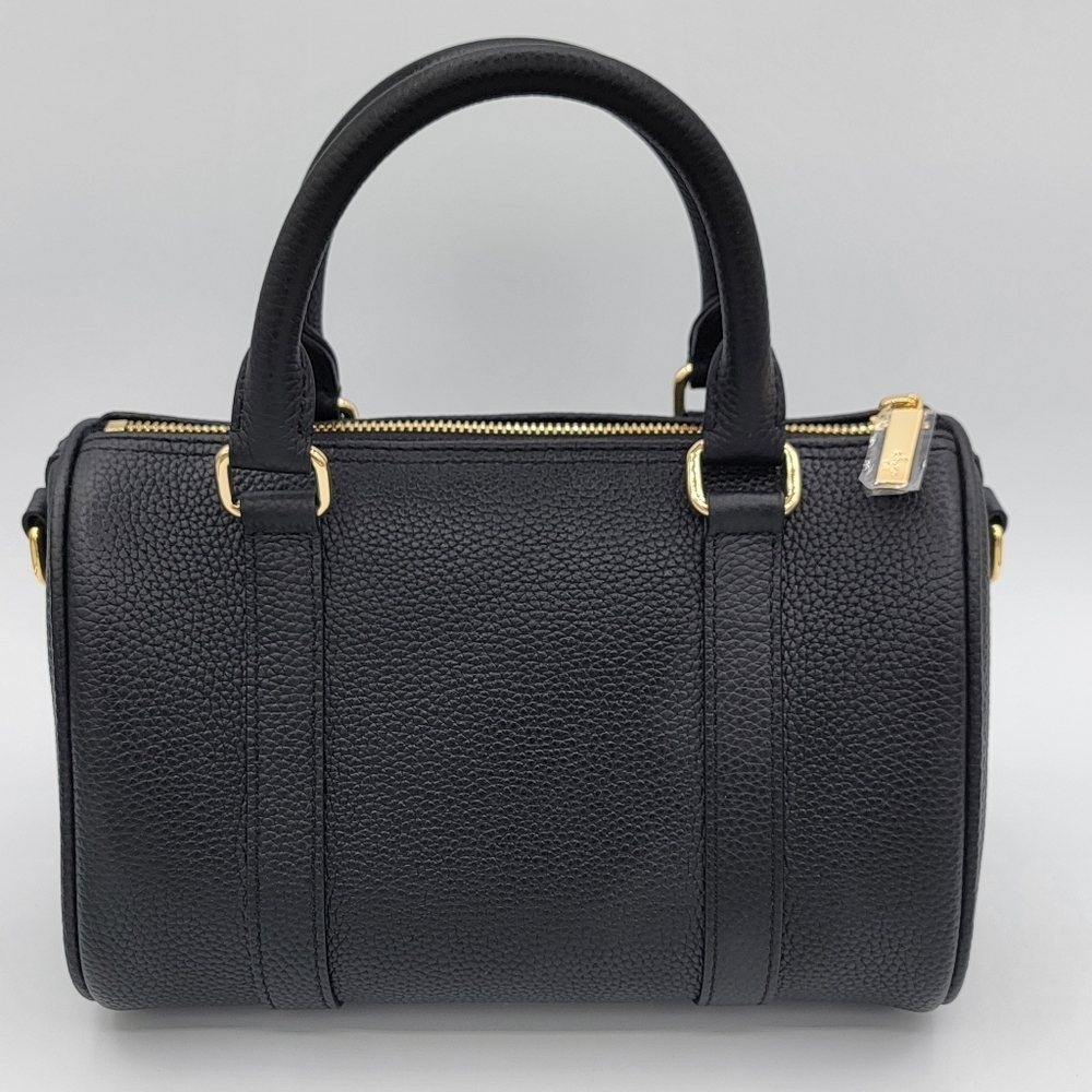 Black Leather Boston Bag NEW #2625